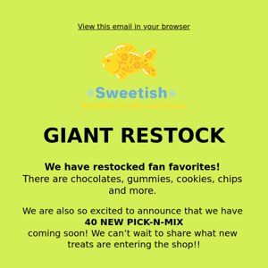 Sweetish Candy Giant Restock!!🎉