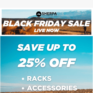 Sherpa's Black Friday Sale is LIVE!