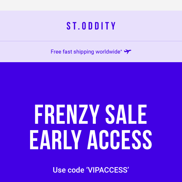 Early access: 20% off storewide Frenzy Sale