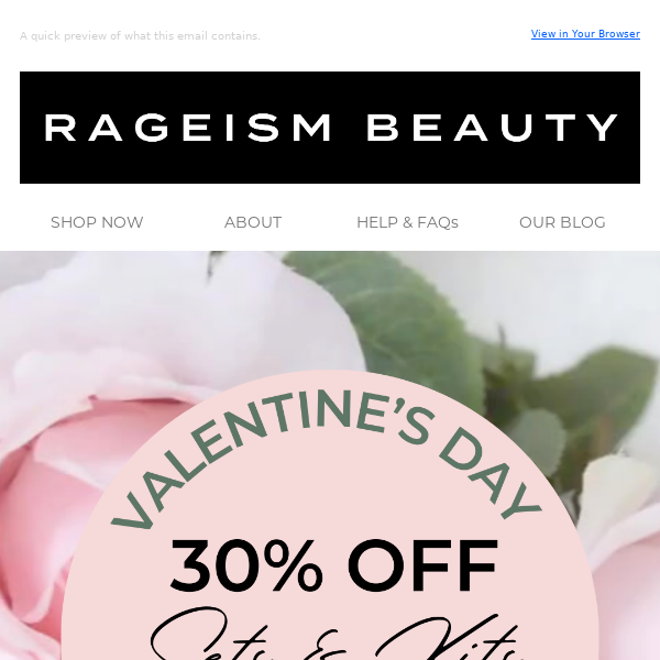 Love is in the air! Save 30% on makeup kits today only 💄🌹