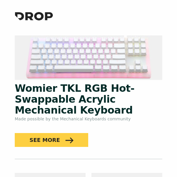 Womier TKL RGB Hot-Swappable Acrylic Mechanical Keyboard, Artifact Bloom Series Keycap Set: Futures, SoulCat To the Universe Dye-Subbed PBT Keycap Set and more...