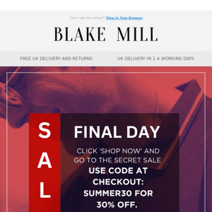 LAST DAY OF SALE