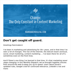 Change: The Only Constant in Content Marketing