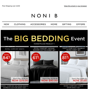The BIG BEDDING Event | up to 84% OFF*