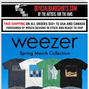 New Weezer T-Shirts = Summer Concert Ready