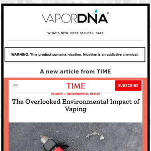 Please read this new article from TIME : The environmental harms of disposable vapes