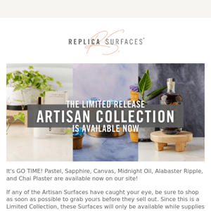 Artisan Surfaces JUST DROPPED