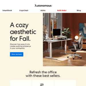 🍂 New season energy! Revamp your workspace for Fall