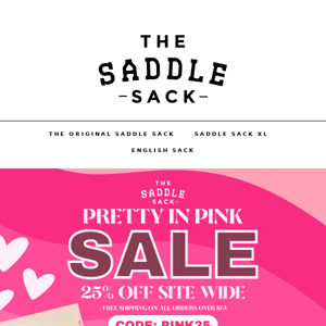 [SALE] 25% Off ALL Saddle Sack Products!