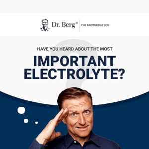 Don't Ignore the Most Important Electrolyte!