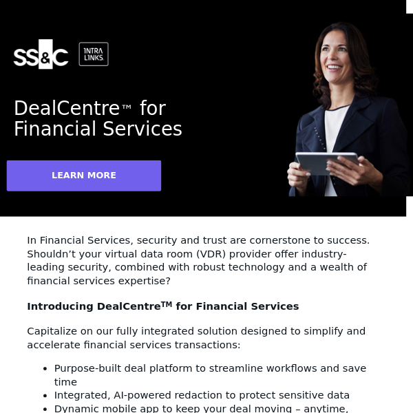 DealCentre™ for Financial Services – Security you can bank on