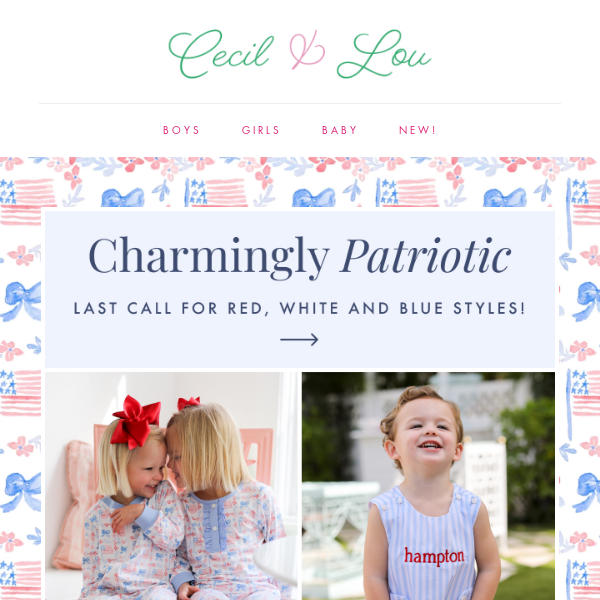 🇺🇸 Don't Miss Out! Last Chance to Order Darling Patriotic Styles!