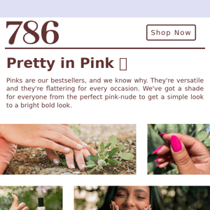 Get pretty in pink with 786 Cosmetics 💅