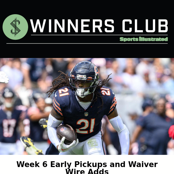 Week 5 Early Pickups and Waiver Wire Adds - Sports Illustrated