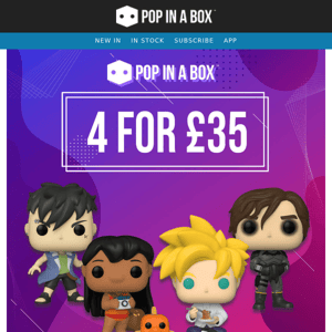 🤑 Get 4 Pops! For Just £35 🤑