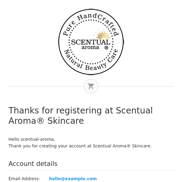 Thanks for registering at Scentual Aroma® Skincare