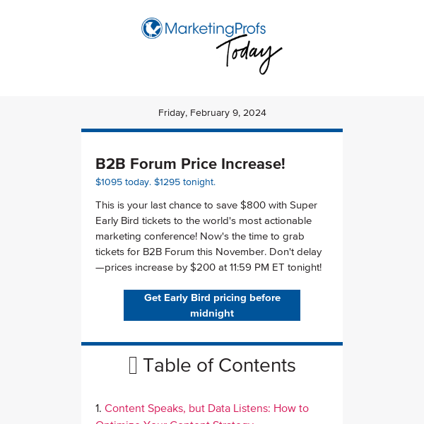 Content connects, but data makes the match | Digital out-of-home | B2B out-of-home | Last day - $800 off B2B Forum