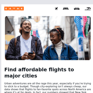 Flight deals to your fave city