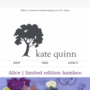 SHOP NOW! | Alice, Limited Edition Bamboo!