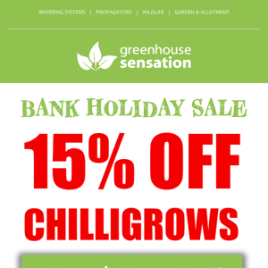 15% off Chilligrow Planters!