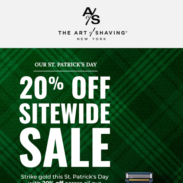 🍀 Still Time for St. Patrick’s Savings—20% Off Sitewide! 🍀