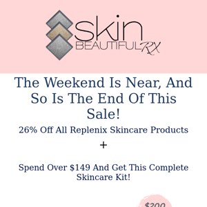 26% Off Is Ending Soon!  Shop Replenix Skincare Now!