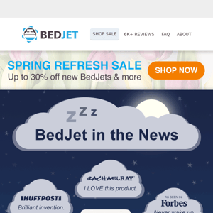 Word in the sheets: Major media outlets LOVE BedJet!