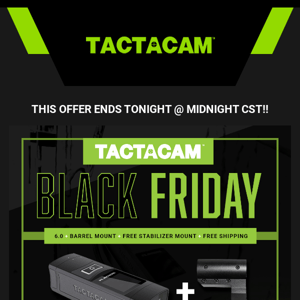 6 Hours Left to Save—TACTACAM 6.0 Bundle Deal