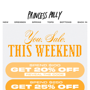 🔥 YOU. SALE. THIS WEEKEND 🔥