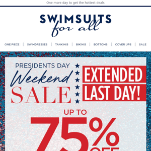 {Extended} Up to 75% off swim