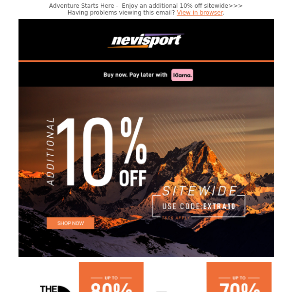 Additional 10% off all products | Adventure Starts Here