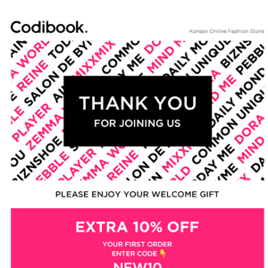 Codibook, Welcome to Codibook 🤗 10% OFF Coupon Inside！