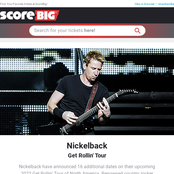 Nickelback / Matt Rife / The 1975 / WWE / And More!