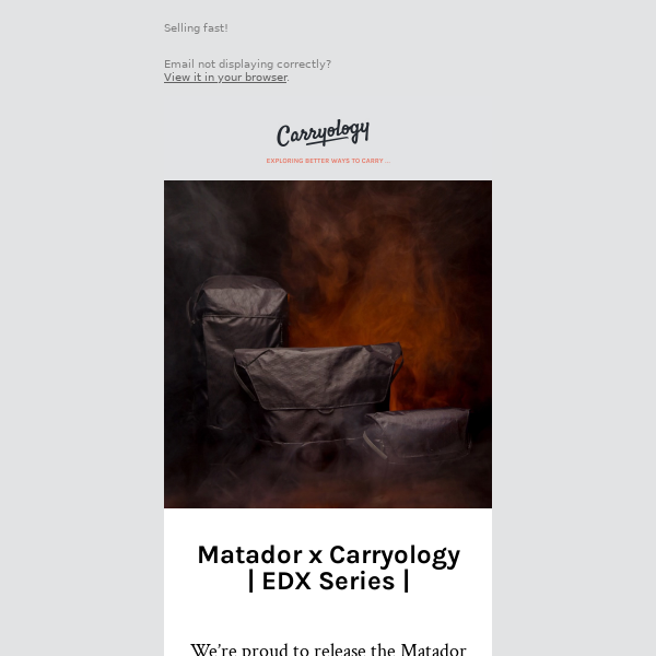 🚨 DROP 🚨 🔱 Matador X Carryology EDX Series, Trident Collection 🔱