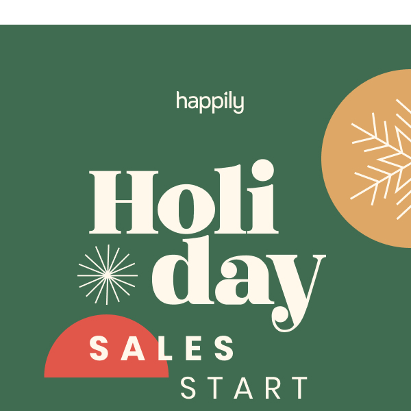 Holiday Sales Start TOMORROW!