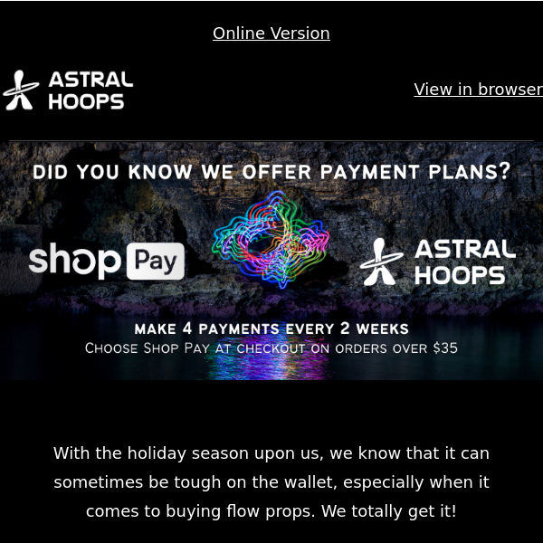 Shop Now. Hoop Now. Pay Later!
