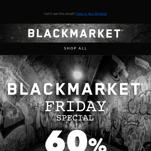 60% Off Everything Black Friday Flash Sale!!