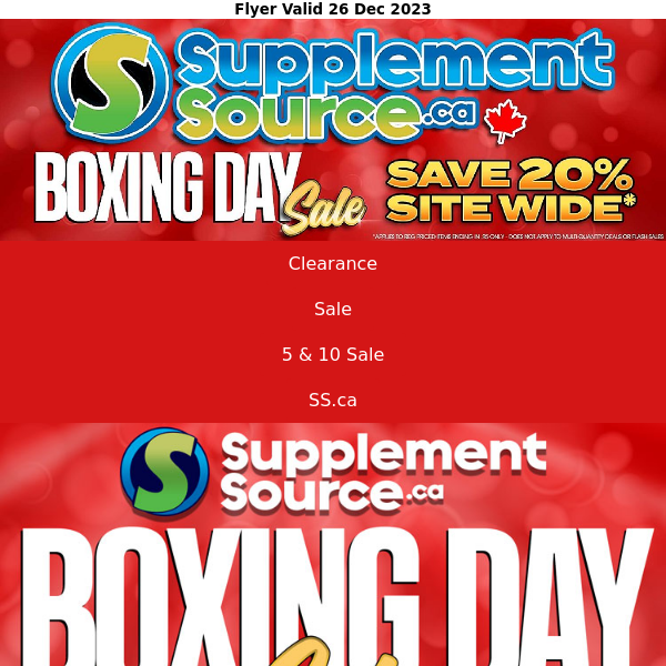 🥊💪 Boxing Day is Here - Save 20% Site Wide