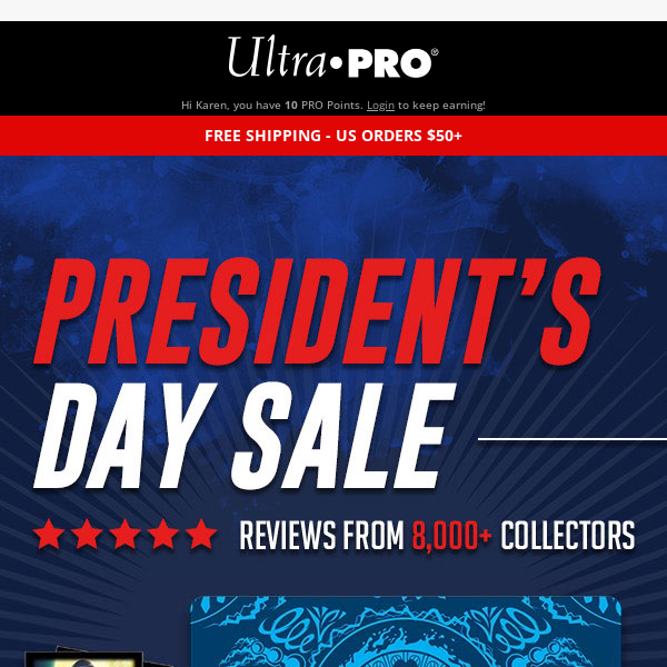 Buy 5 Get 20% OFF for President's Day!