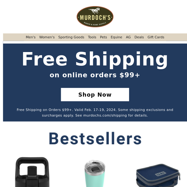 Spend $99 & Get Free Shipping