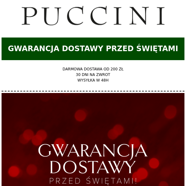 Tylko dziś! ⏰ Gwarancja dostawy przed świętami! 🎁