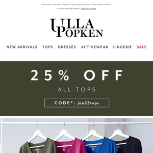 25% off ALL TOPS