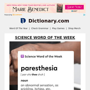 paresthesia | Science Word Of The Week