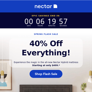 40% off all Nectars’ ends tonight ⏰