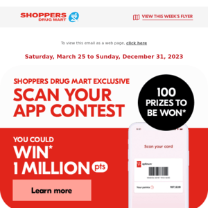 Scan Your App Contest - You could win* 1 million points!