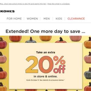 Extended! Take 20% off for one more day!