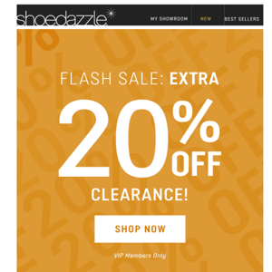 Treat Yourself: Extra 20% off clearance today!
