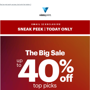 Your Big Sale sneak peek: up to 40% off top picks