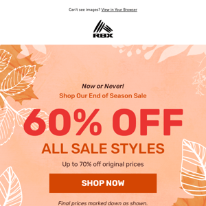 Make Moves with 60% Off Sale Styles!