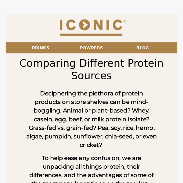 Breaking Down the Different Protein Sources